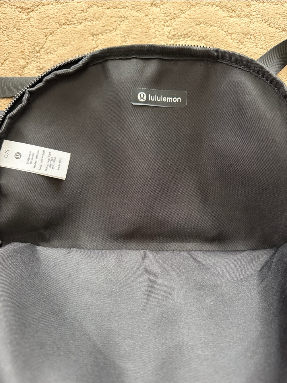 Lululemon All Night Festival Bag 5L Black Crossbody Bag with Gold Logo - Picture 2 of 5
